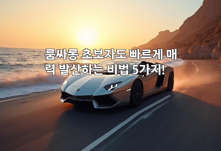 룸싸롱 초보자도 빠르게 매력 발산하는 비법 5가지!