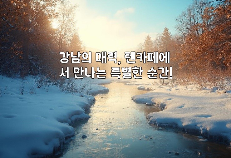 강남의 매력, 텐카페에서 만나는 특별한 순간!